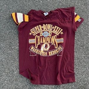 Vintage redskins short sleeve shirt XL